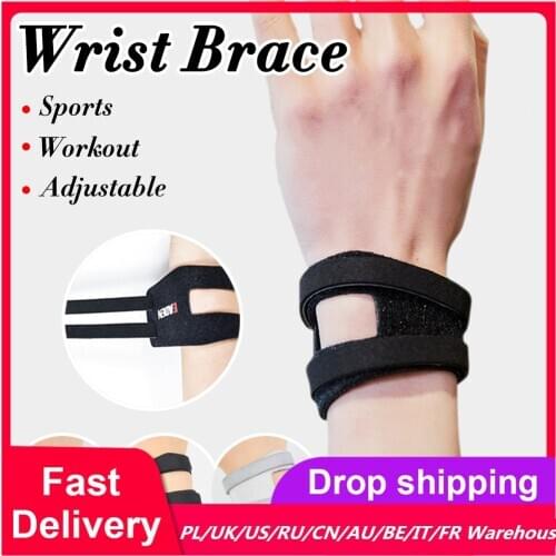 1Pair Wrist Braces Adjustable Wirts Wrap for TFCC Tear Soft Faux Leather Lining