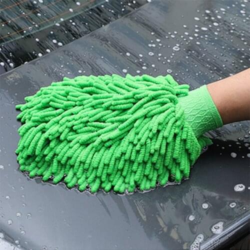 1PC Auto Products Car Wash Glove Chenille Double Sided Mitt Sedan Interior And Exterior Clean Household Multifunctional Mitten