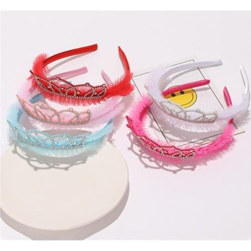 1Pcs Children Cute Colors Sweet Girl Princess Headband Rhinestone Hairhoop Hair Ties Hair Bands Headdress Kids Hair Accessories