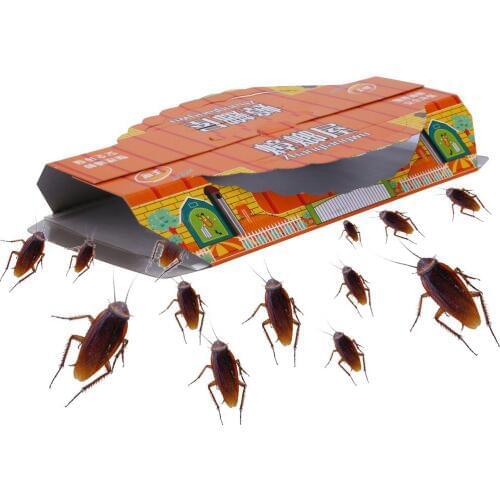 10pcs Capture Device Killing Cockroach House Bait Sticky Board Traps Non Toxic pest control trap pest reject