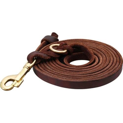 3m Large Dog Leash long Walking Training Lead Braided Real Leather Dog Traction rope competition German Shepherd Labrador Dogs