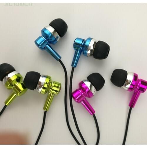 50pcs Thick Wre Headset Earphones Direct Deal From Factory Wholesale Earbuds Cheap Gold Blue Rosered Gilding For Iphone CP-12