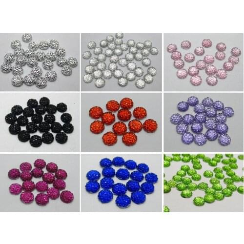 500 mixed color Acrylic Round Flatback Dotted Rhinestone Beads 6mm