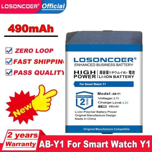 LOSONCOER 490mAh AB-Y1 Battery for Smart Watch Y1 Watch Bluetooth Watch Phone RXY-Y1 JHCY-T11