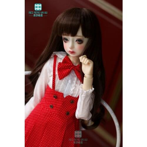 BJD accessories doll clothes for 58-62cm 1/3 BJD SD10 SD13 doll fashion shirt, polka dot suspender skirt