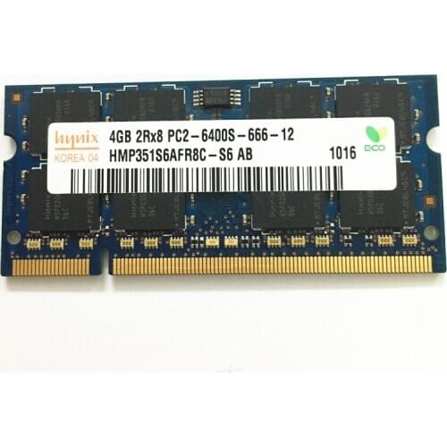 Used Hynix DDR2 800MHz 4gb 2Rx8 PC2-6400S-666-12 DDR2 Laptop memory 200pin 4GB 800MHZ ddr2 rams
