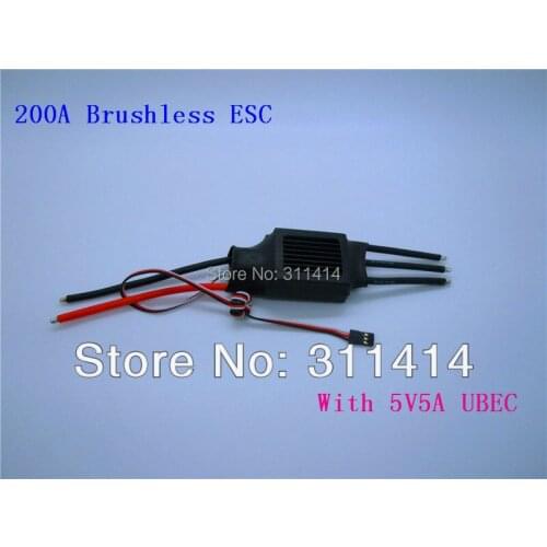 1piece 200A Brushless ESC Come With 5A BEC for RC Airplane Aircraft Model + Free Shipping High Quality Retail & Dropshipping