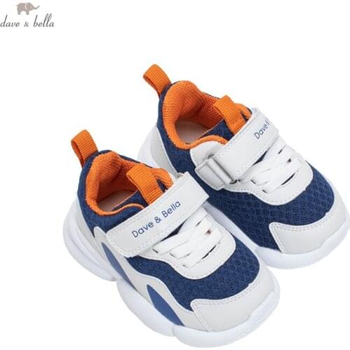 DBY20119 Dave Bella autumn baby unisex fashion patchwork shoes new born boys girls casual shoes