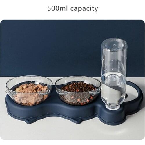 Cat Bowl Water Dispenser Water Storage Pet Dog Cat Food Bowl Food Container with Waterer Pet Waterer Feeder