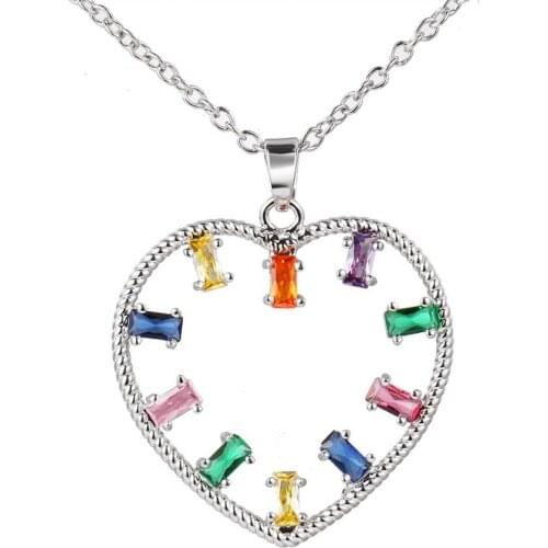 Bettyue Classic Geometry Necklace Hollow Out Style With Colorful Cubic Zircon For Women&Girls Fascinating Pendant In Banquet