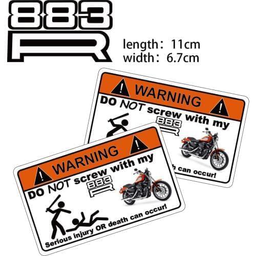 KODASKIN Motorcycle Cheap 2D Creative Warning Sticker Decal for HARLEY 883R