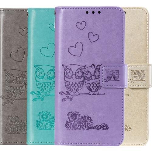 Lovely Owl Leather Wallet Case For Samsung Galaxy J3 J5 J7 2016 A5 2017 S6 S7 Edge S8 S9 S10 Plus S10e A520FN J530FM Flip Cover