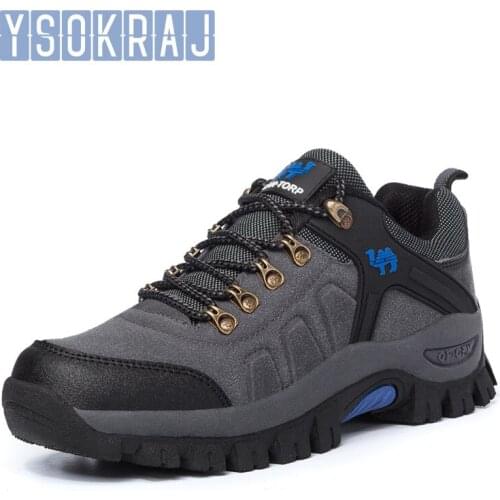 YSOKRAJ New Men Hiking Shoes Lightweight Air Mesh Breathable Non-Slip Outdoor Sport Mountain Cross-Country Aqua Beach Sneakers