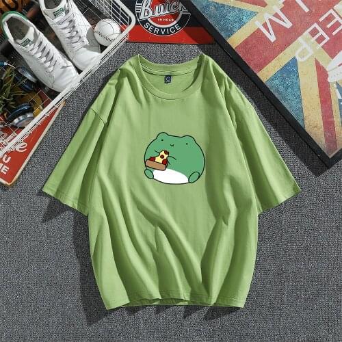 Summer Frog Oversized Womens Tshirt Harajuku Fashion Ladies T-shirts Men T Shirt Womens Korean Style Tops