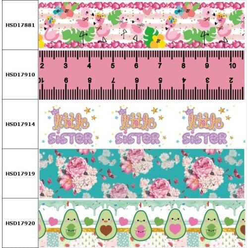 HSDCraft Hot 25MM 10 Yards Fruit Flower Little Sister Cartoon Printed Grosgrain Ribbon DIY Handmade Hair Accessories Material