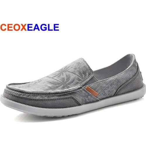 Men Loafers Men Shoes Casual Shoes 2019 Spring Summer Light Canvas Youth Shoes Men Breathable Fashion Flat Footwear Big sizes 47