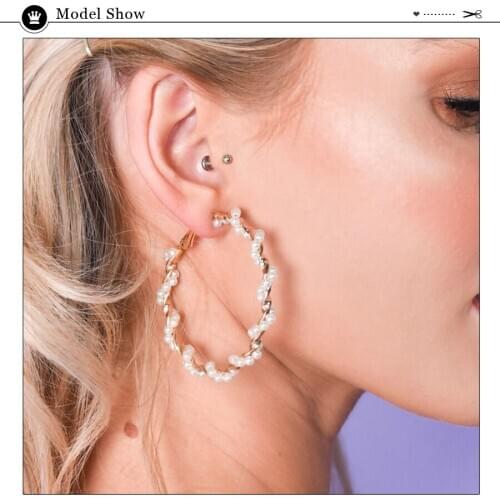 LOOKER Different Size Womens Hoop Earrings Stainless Steel 2mm Big Earrings Silver Color Line Earrings