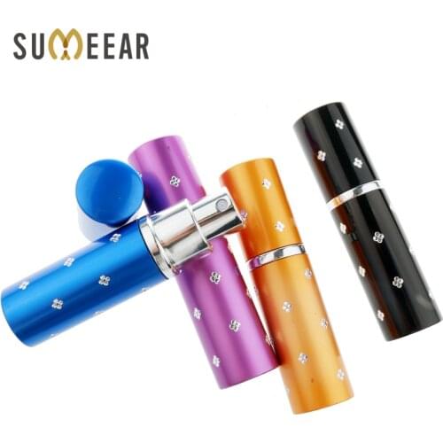 50pcs/Lot 10ml Refillable Portable Mini Perfume Bottle Atomizer Spray Traveler Aluminum Empty Parfum Bottle
