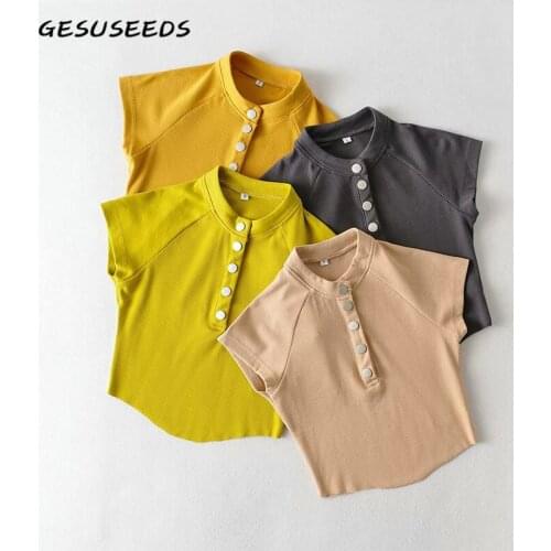 Fashion t shirt women casual shirts 2021 summer short sleeve top ribbed slim t shirt turtleneck women cropped t shirt green