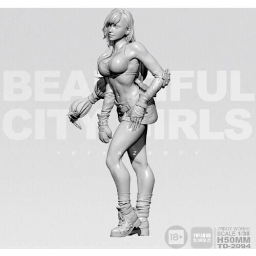 1/35 Resin Figure Kits YBeautiful detective, resin soldier self-assembled 50MM TD-2094