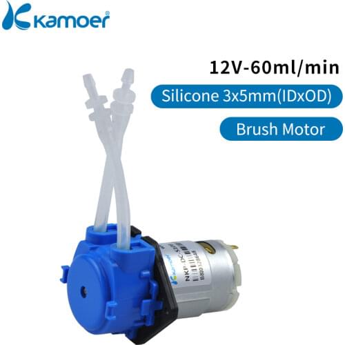Kamoer NKP Small Peristaltic Dosing Pump Arduino12V with 3*5 Silicone Tubing 10-60ml/min Flow Rate Blue OEM 12V Water Pump