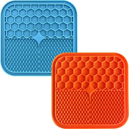 Pet Lick Mat Anti-Slip Slower Feeder Pad Cats Dog Licky Mat Feeding Cats Dogs Licking Mat for Anxiety Relief,Bathing,Grooming