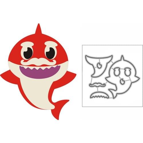 New Little Bearded Shark Craft Embossing Mold 2021 Metal Cutting Dies for DIY Decorative Scrapbooking Album Card Making No Stamp