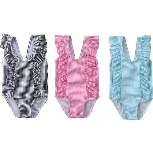 Newborn Baby Girls Clothes Pink Backless Unicorn Ruffle Romper Jumpsuit Outfits 0-2Y