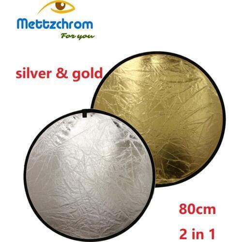 Reflector 2 in 1 Gold, Silver, 80cm 2 color reflector