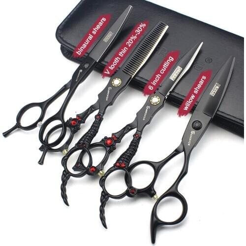 Design Style Barber Shop Personalized Scissors Set Hair Stylist Professional Hair Cut 6 inch Scissors Cutting & Thinning Hot