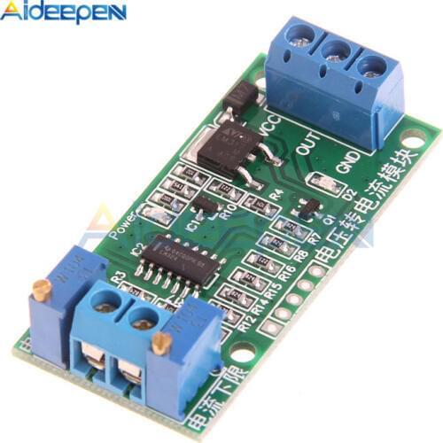 0-5V to 4-20mA DC 12V-24V Linear Conversion Voltage to Current Transmitter Signal Module Potentiometer Adjustable isolated Board