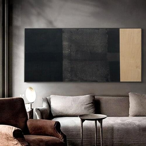 Nordic simple modern black and white grey art poster living room bedroom mural canvas decorative picture print hanging picture