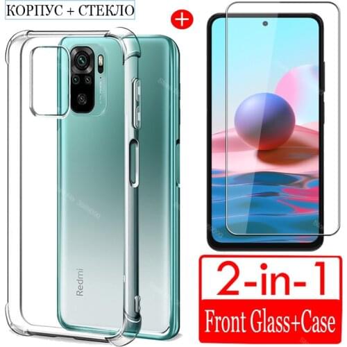 Anti-knock Phone Case For Redmi Note 10 Pro Max 10Pro Clear Silicon Case For Xiaomi Redmi Note 10Pro Global orignal glass Coque
