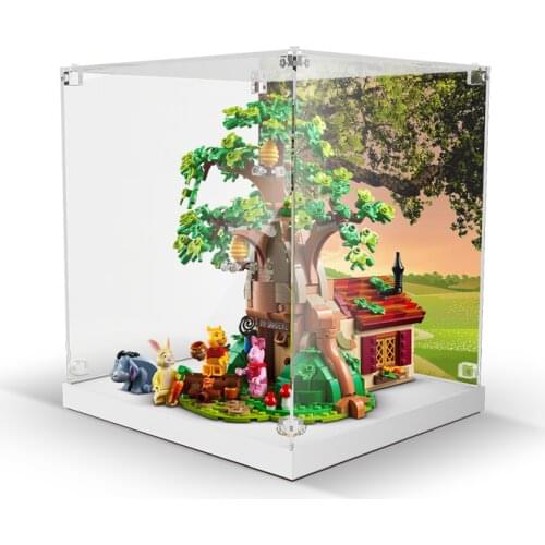 Clear Acrylic Display Case For Little Bears Tree House 21326 Assemble Countertop Box Dustproof Showcase for Toy Collectibles