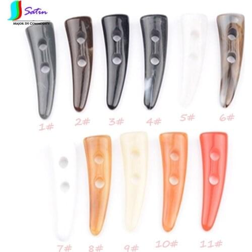 Candy Colors Colourful Plastic Resin Claw Ox Horn Buttons Baby Sweaters Overcoat Diy Accessory Garment Applique S0032N 51mm