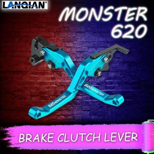 With Logo"620MONSTER" For DUCADI 620MONSTER 2003 2004 2005 2006 Moto Accessories Brake Clutch Lever handbrake Handle Brake Grips