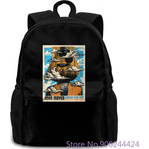 New John Mayer Tour Bridgestone Arena August 8, Letter women men backpack laptop travel school adult student