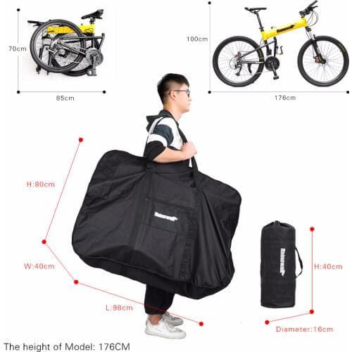 Rhinowalk 26 Inch Folding Bicycle Carry Case Loading Vehicle Bike Carrying Bag Packed Portable Bicycle Pack Bike Accessories