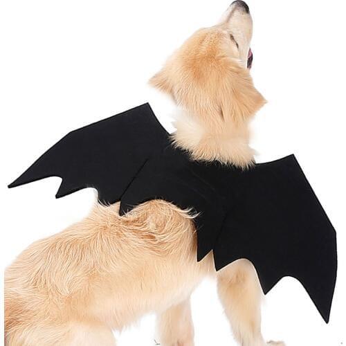 Halloween Funny Black Pet Costume Bat Wings Cat Costume Dog Costume For Party Cosplay Multiple Sizes Can Choose