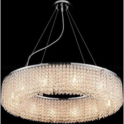Modern K9 crystal chandelier simple living room decorative lights hotel lighting can be customized sizes