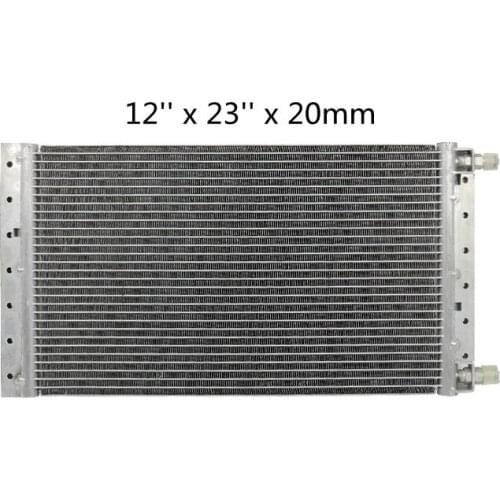 Universal Air Conditioning Aluminum Radiator Condenser 12" x 23" x 20mm for Car Street Rod Truck Auto A/C Air Conditioner