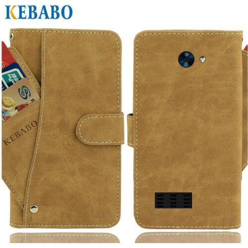 Vintage Leather Wallet Prestigio Muze G7 LTE Case 5" Flip Luxury 3 Front Card Slots Cover Magnet Stand Phone Protective Bags