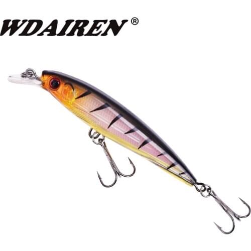 1Pcs Topwater Wobbler 3D Eyes Fishing Lure 9cm 7.5g Floating Minnow Crankbait Tackle Aritificial Hard Bait 6# Treble Hooks