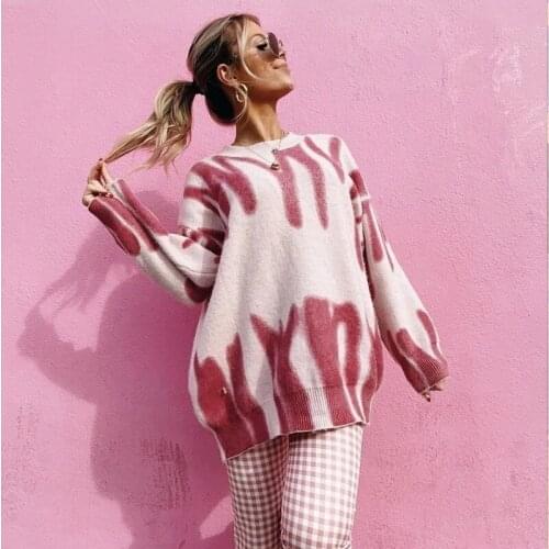 Women Casual Pullover Long Sleeve Oversize Sweatshirts Knitwear Autumn Ladies Matching Loose Knitted Top Casual Base Shirt