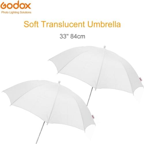 2PCS Godox 33'' 84cm White Soft Umbrella Soft Translucent Umbrella for Photo Studio Photography Diffusing