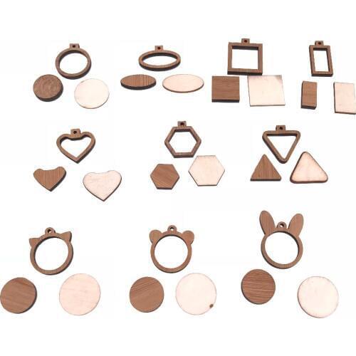 10pcs Differents Size Bamboo Wooden Mini Embroidery Hoop For Necklaces Or Pendants Jewelry Tiny Hoops Frame Set