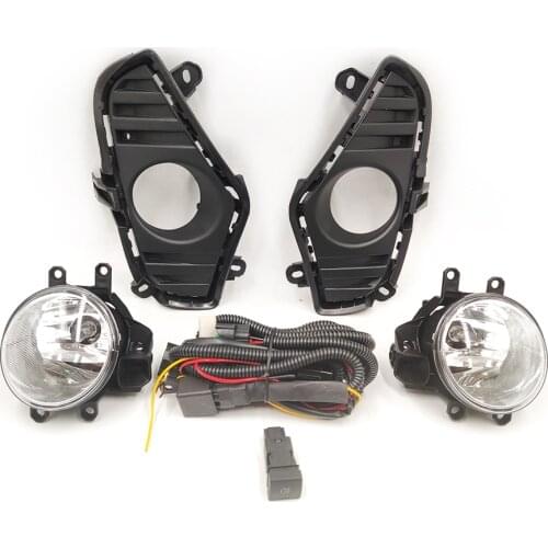 2PCS Bumper halogen Fog Light Lamps For TOYOTA RAV4 2019 2020 Headlight Foglamp Cover Grill Frame Headlights Foglight