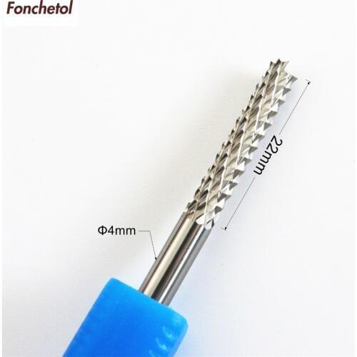 4mm*22mm-1pcs CNC computer engraving machine solid carbide PCB End Mill,Printed Circuit Board cutter,Corn milling cutter