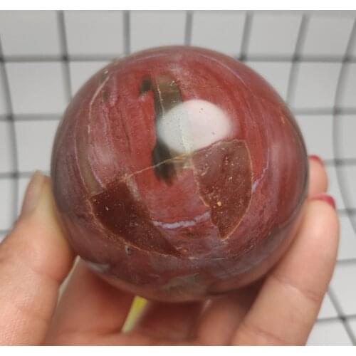 6-7cm Natural Petrified wood fossil sphere crystal Quartz Globe Ball Rock stones Minerals Reiki Healing Home decor