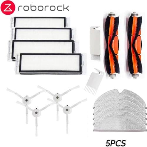 Xiaomi Roborock Robot S5Max S6 S6MaxV S50 S51 S55 Vacuum Cleaner Accessories HEPA Filter Side Brush Main Brush Mop Cloths Rag